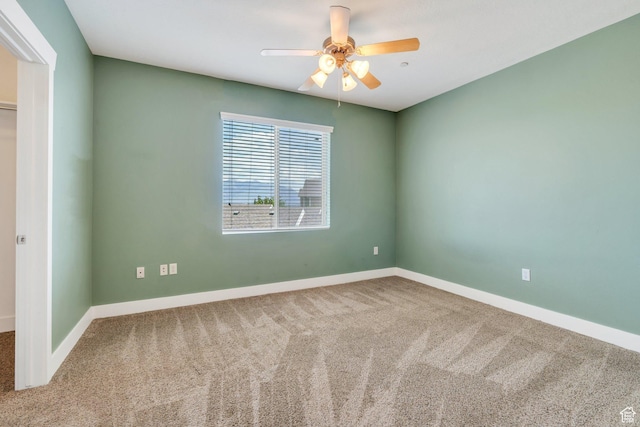 143 W Spring Hill Way N, Saratoga Springs, UT 84045 - empty room with ceiling fan, carpet, and baseboards
