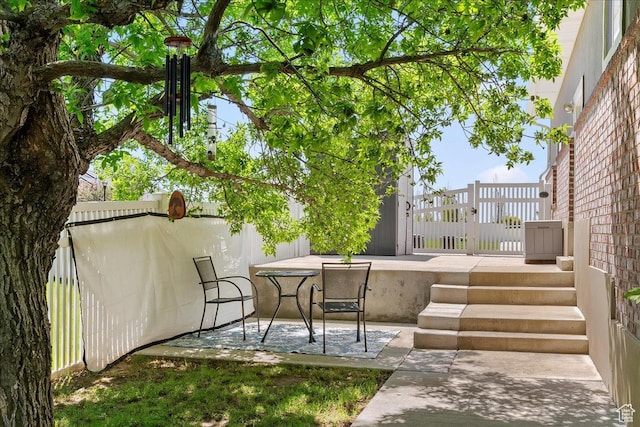 1403 Gleneagles Dr, Syracuse, UT 84075 - fenced backyard featuring a patio