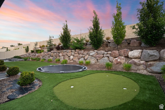 4771 W Juniper Bend Cir, Herriman, UT 84096 - view of yard with a putting area