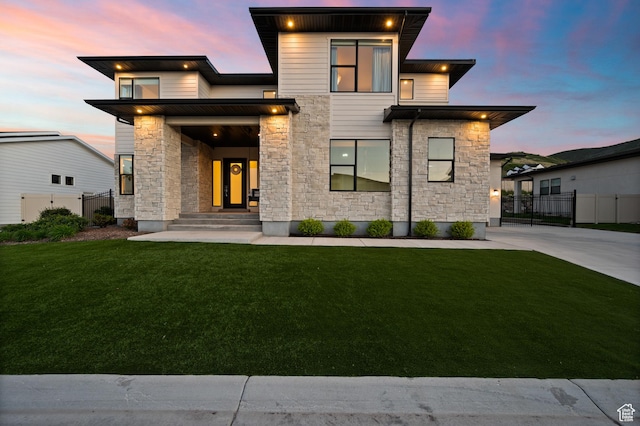 4771 W Juniper Bend Cir, Herriman, UT 84096 - view of front of house featuring stone siding