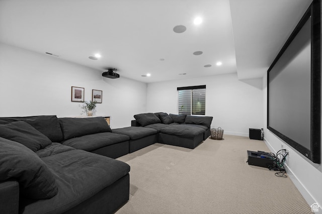 4771 W Juniper Bend Cir, Herriman, UT 84096 - carpeted cinema with recessed lighting and baseboards