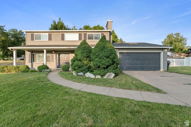 221 S 200 E, Centerville, UT 84014 - view of front of property with driveway, brick siding, a chimney, and a garage