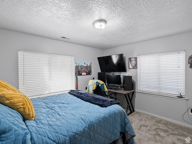 6121 W Indian Oak Dr S, West Jordan, UT 84081 - bedroom with carpet flooring, baseboards, and a textured ceiling