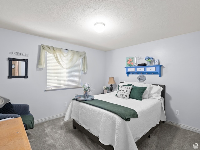 6121 W Indian Oak Dr S, West Jordan, UT 84081 - bedroom featuring carpet, a textured ceiling, and baseboards