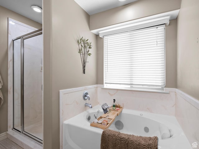 6121 W Indian Oak Dr S, West Jordan, UT 84081 - full bath with a stall shower and a garden tub