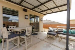 3454 W 150th St N, Hurricane, UT 84737 - view of patio / terrace with an outdoor living space