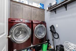 3454 W 150th St N, Hurricane, UT 84737 - laundry area featuring washer and clothes dryer and cabinet space