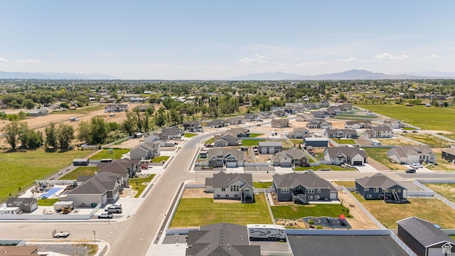 5258 W 3750 S, Hooper, UT 84315 - aerial view of residential area featuring a mountainous background