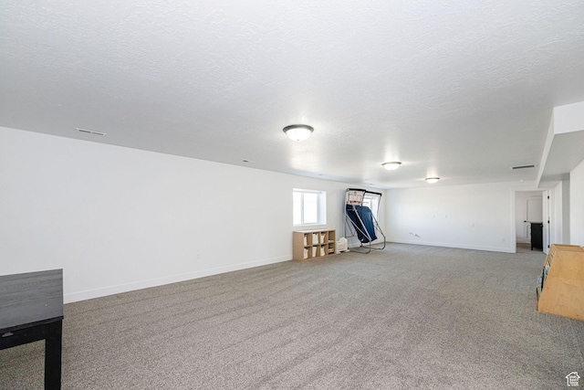 5258 W 3750 S, Hooper, UT 84315 - basement featuring light colored carpet, baseboards, and a textured ceiling