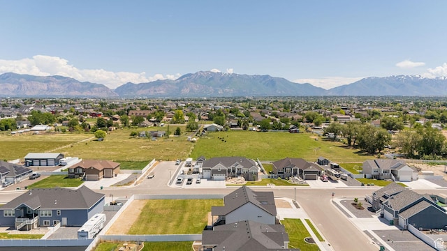 5258 W 3750 S, Hooper, UT 84315 - aerial perspective of suburban area with mountains