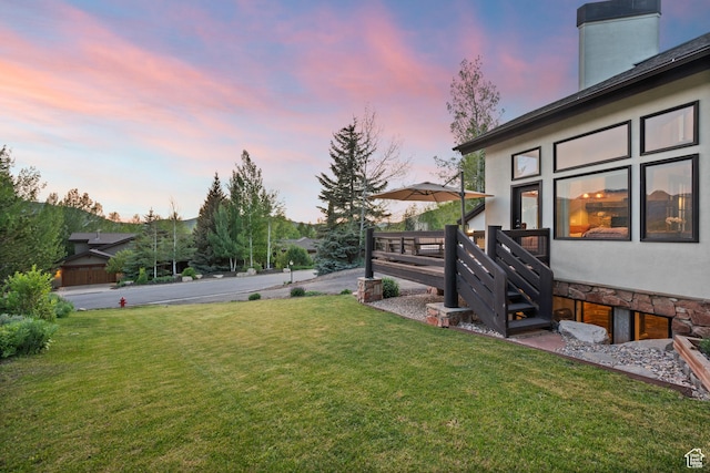8932 Flint Way, Park City, UT 84098 - yard at dusk featuring a yard