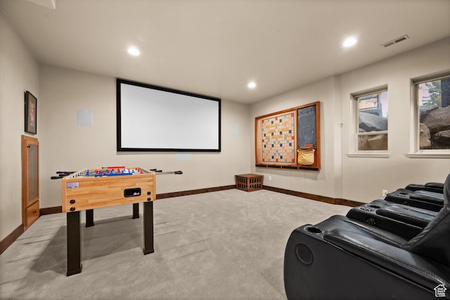 8932 Flint Way, Park City, UT 84098 - home theater room featuring carpet flooring, baseboards, and recessed lighting