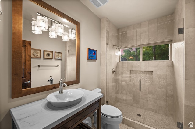 8932 Flint Way, Park City, UT 84098 - bathroom with toilet, a stall shower, and vanity