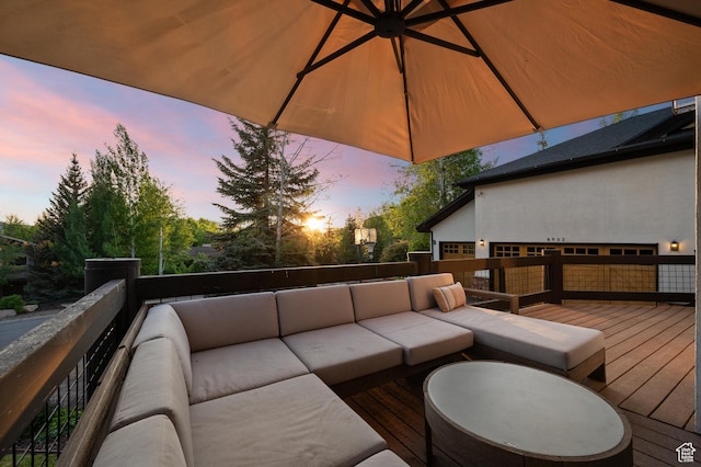 8932 Flint Way, Park City, UT 84098 - deck featuring an outdoor living space