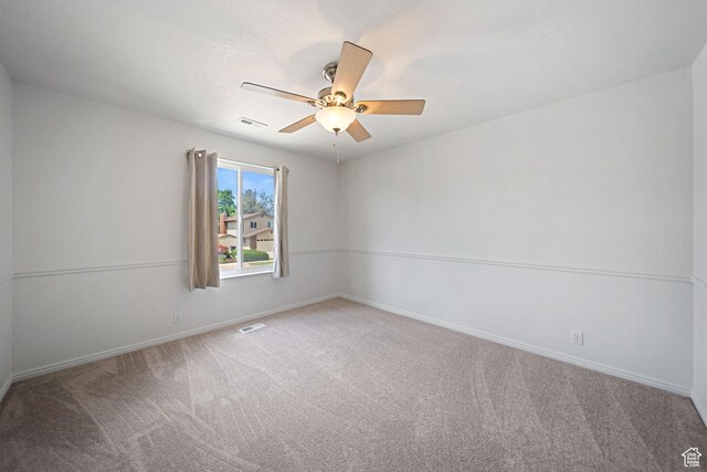1591 E Waters Ln, Sandy, UT 84093 - carpeted spare room with ceiling fan and baseboards