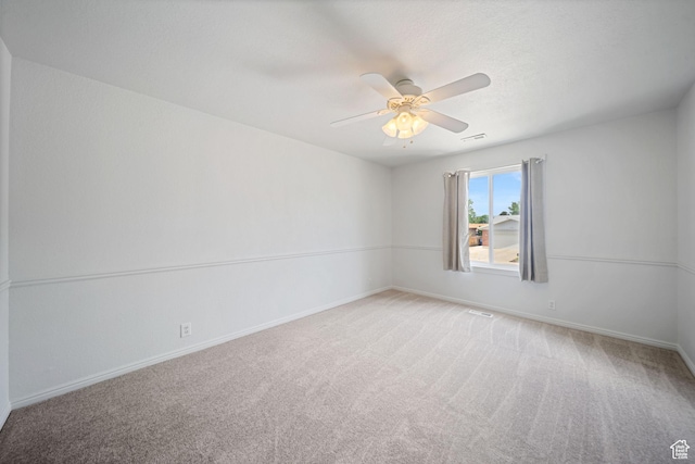 1591 E Waters Ln, Sandy, UT 84093 - carpeted spare room featuring baseboards and a ceiling fan