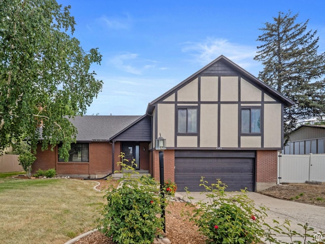 1591 E Waters Ln, Sandy, UT 84093 - english style home featuring brick siding, driveway, an attached garage, and a shingled roof