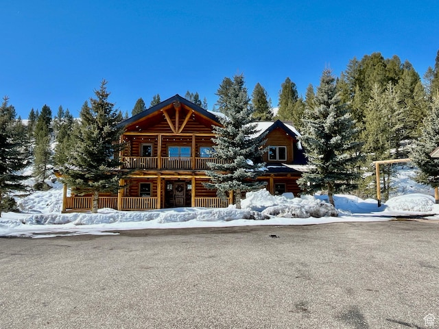 2665 Government Dam Rd, Soda Springs, ID 83276 - log cabin with a balcony
