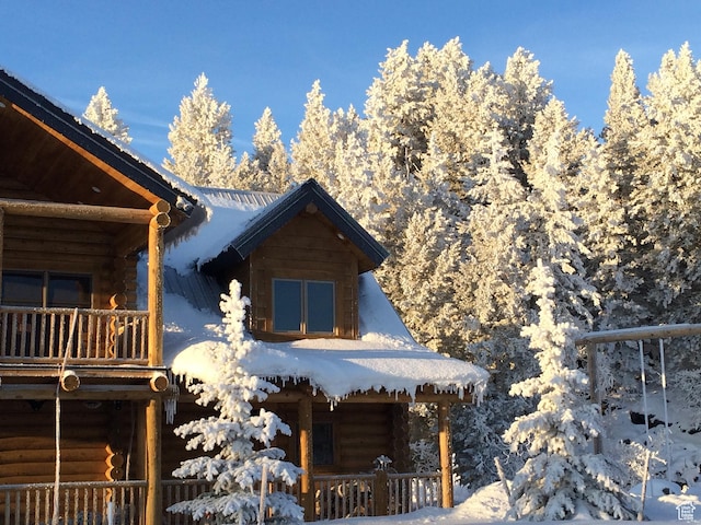 2665 Government Dam Rd, Soda Springs, ID 83276 - view of front of property featuring log siding