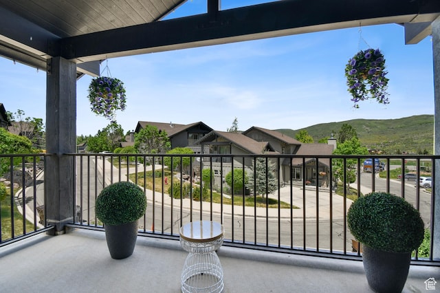 7841 Engen Loop, Park City, UT 84098 - view of patio featuring a balcony and a mountain view