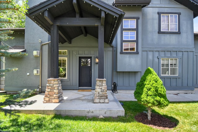 7841 Engen Loop, Park City, UT 84098 - view of exterior entry featuring board and batten siding