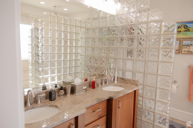 1380 N 300 W, Blanding, UT 84511 - full bathroom with double vanity and decorative backsplash