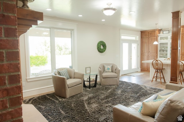 1380 N 300 W, Blanding, UT 84511 - living room featuring light wood-style floors, baseboards, and recessed lighting