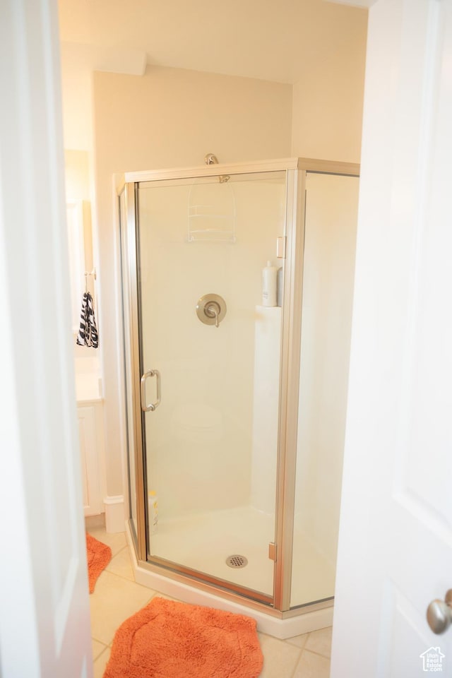 1380 N 300 W, Blanding, UT 84511 - bathroom with a stall shower and tile patterned floors