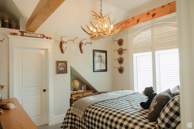 1380 N 300 W, Blanding, UT 84511 - carpeted bedroom featuring a chandelier