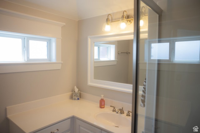 1380 N 300 W, Blanding, UT 84511 - full bath featuring vanity and a shower with shower door