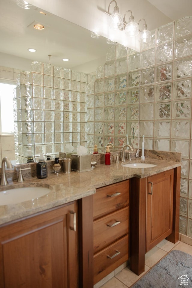 1380 N 300 W, Blanding, UT 84511 - bathroom featuring double vanity and tile patterned floors