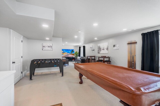 4185 W 800 S, Syracuse, UT 84075 - game room featuring light carpet, recessed lighting, and pool table