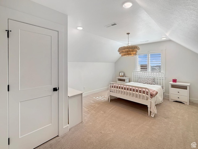 2558 N 1150 E, North Ogden, UT 84414 - bedroom with light carpet, lofted ceiling, and baseboards