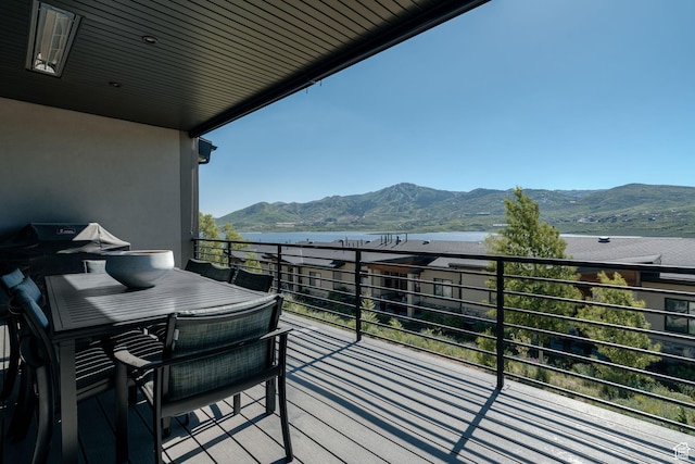 11579 N Groves Edge Dr, Hideout, UT 84036 - balcony featuring a water and mountain view