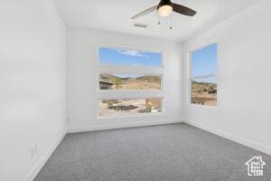 579 S 1800 W, Hurricane, UT 84737 - empty room with baseboards, ceiling fan, and carpet flooring