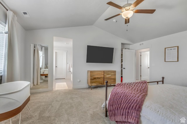 753 N Stallion Dr Unit 601, Spanish Fork, UT 84660 - bedroom with lofted ceiling, carpet flooring, and ceiling fan