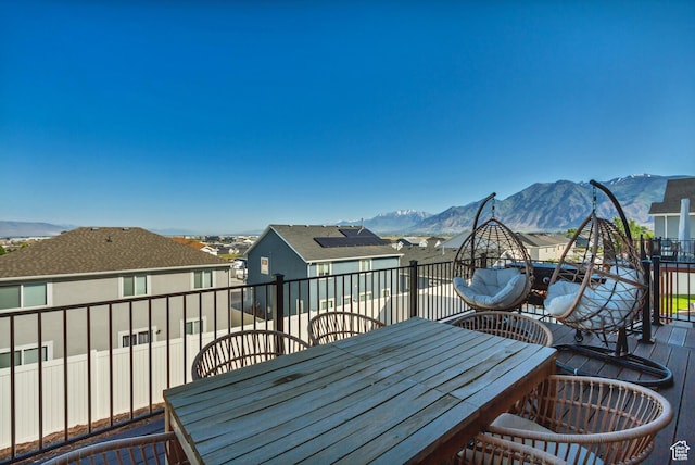 753 N Stallion Dr Unit 601, Spanish Fork, UT 84660 - deck featuring outdoor dining area and a mountain view