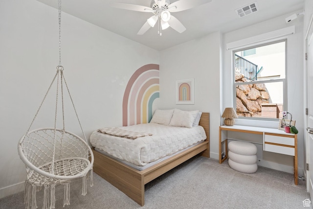 1432 Boys Pond Cir, Santa Clara, UT 84765 - bedroom with carpet flooring, baseboards, and ceiling fan