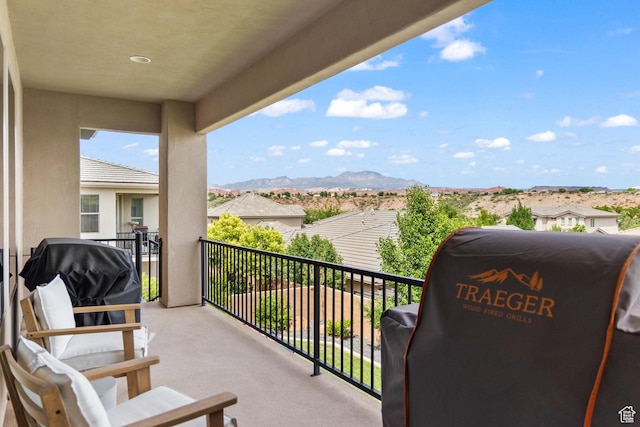 1432 Boys Pond Cir, Santa Clara, UT 84765 - balcony with a grill and a mountain view