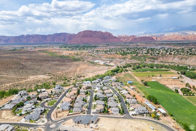 1432 Boys Pond Cir, Santa Clara, UT 84765 - aerial view of property and surrounding area with mountains and nearby suburban area