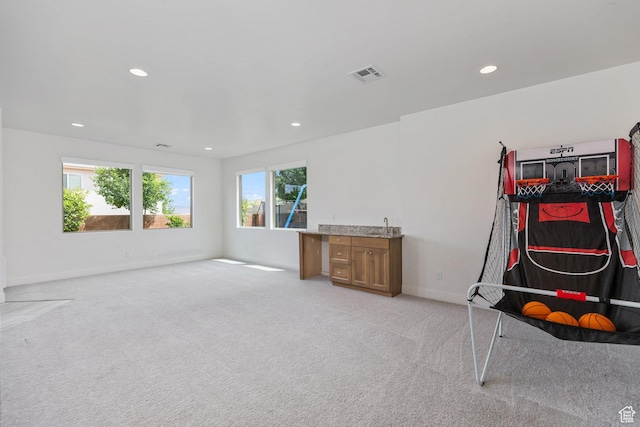 1432 Boys Pond Cir, Santa Clara, UT 84765 - playroom with recessed lighting and light carpet