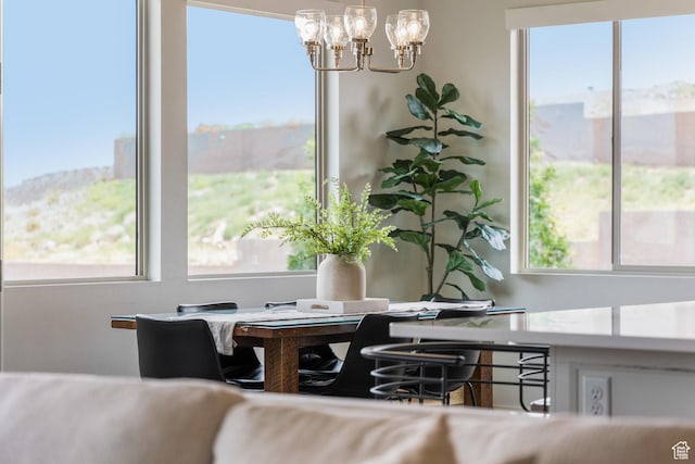 1432 Boys Pond Cir, Santa Clara, UT 84765 - dining room featuring a chandelier