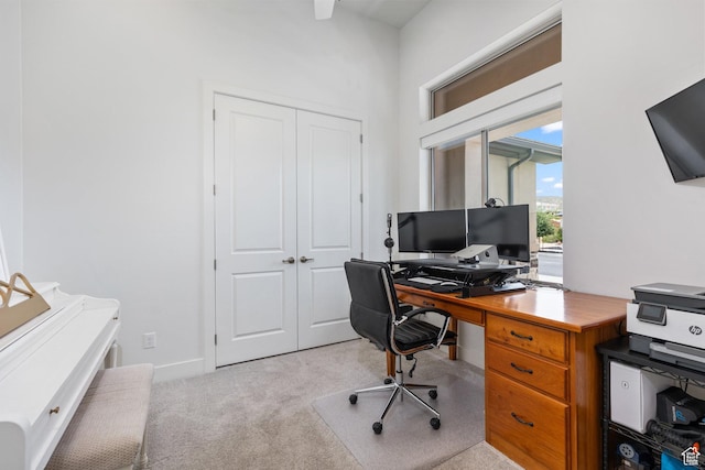 1432 Boys Pond Cir, Santa Clara, UT 84765 - home office featuring light colored carpet and baseboards