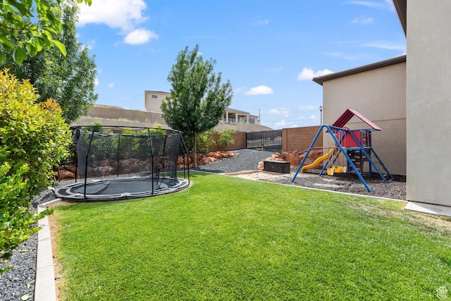 1432 Boys Pond Cir, Santa Clara, UT 84765 - view of yard featuring a trampoline and a playground