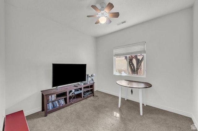 1165 W Indian Hills Dr Unit 236, St George, UT 84770 - sitting room with carpet, ceiling fan, and baseboards
