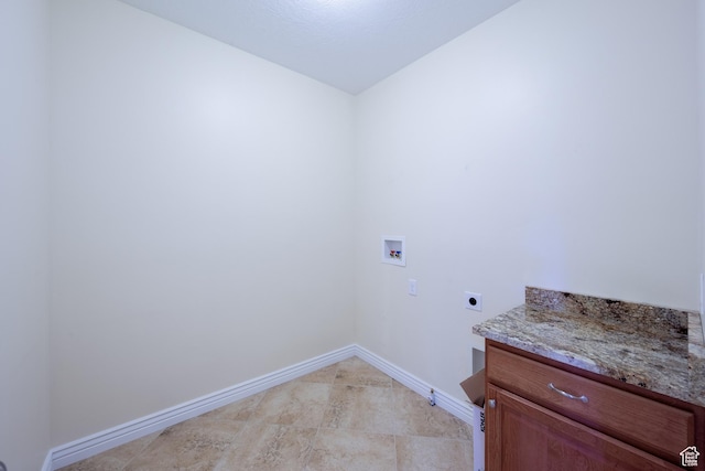 407 E Clay Ln, Lehi, UT 84043 - washroom with hookup for an electric dryer, hookup for a washing machine, baseboards, and cabinet space