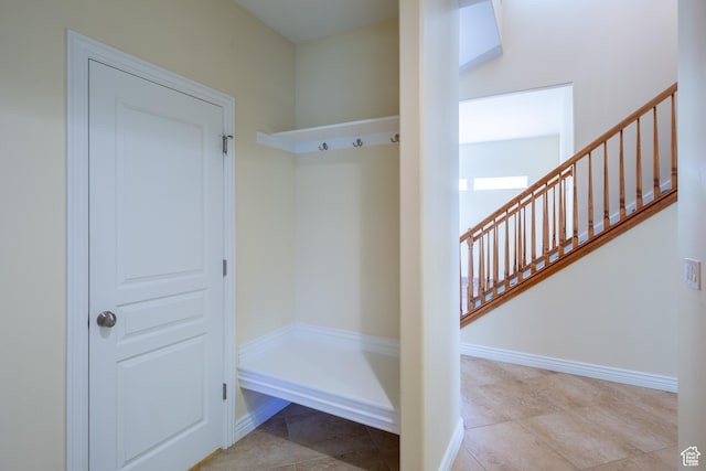 407 E Clay Ln, Lehi, UT 84043 - mudroom with tile patterned flooring and baseboards