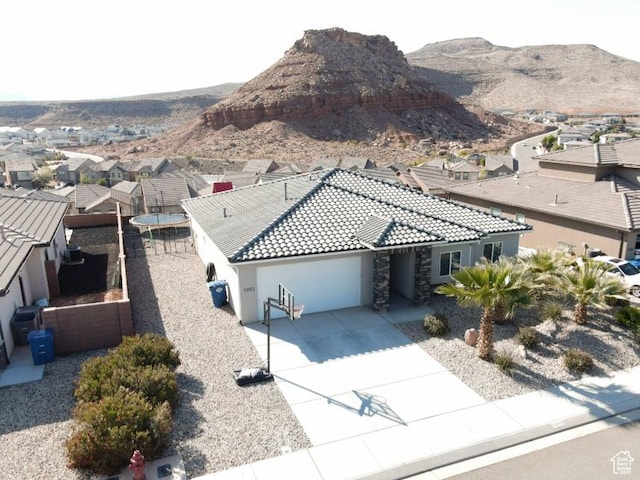 5893 S Kastra Ln, St George, UT 84790 - aerial view of residential area with a mountainous background