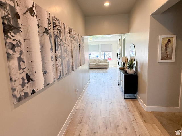 5893 S Kastra Ln, St George, UT 84790 - hall featuring light wood-style floors and recessed lighting