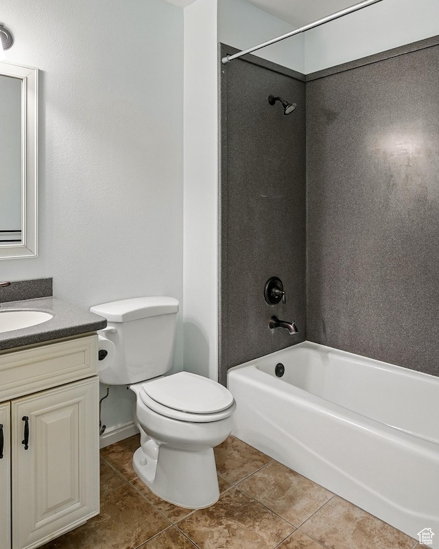 324 W 1650 N, Cedar City, UT 84721 - bathroom featuring vanity, toilet, tile patterned floors, and shower / tub combination